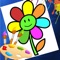 Icon Flower Coloring Drawing book