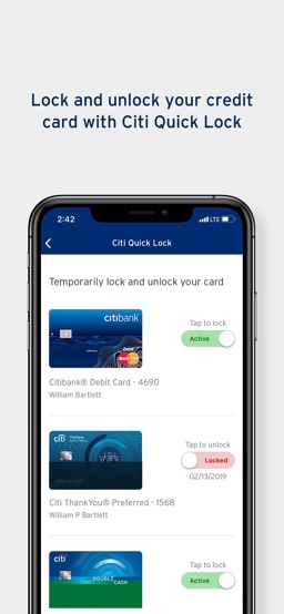 Citi Mobile® app screenshot