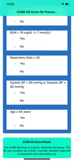 Pneumonia Score - CURB-65(圖2)-速報App