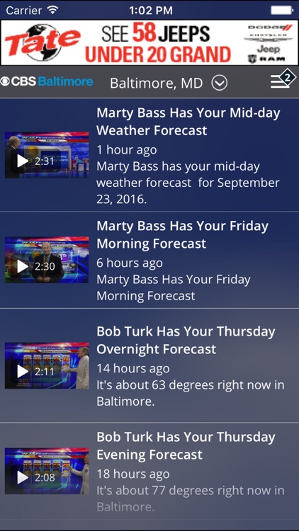 CBS Baltimore Weather screenshot-3