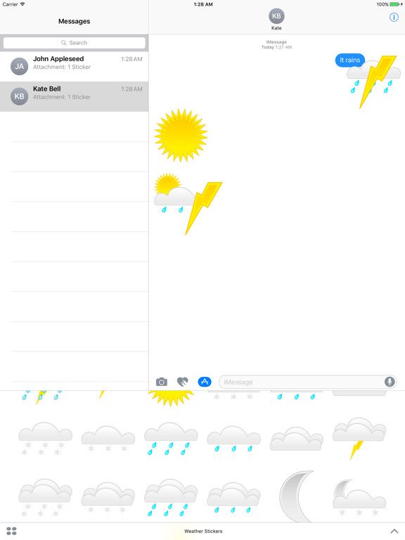 Screenshot #5 pour Weather Premium Stickers