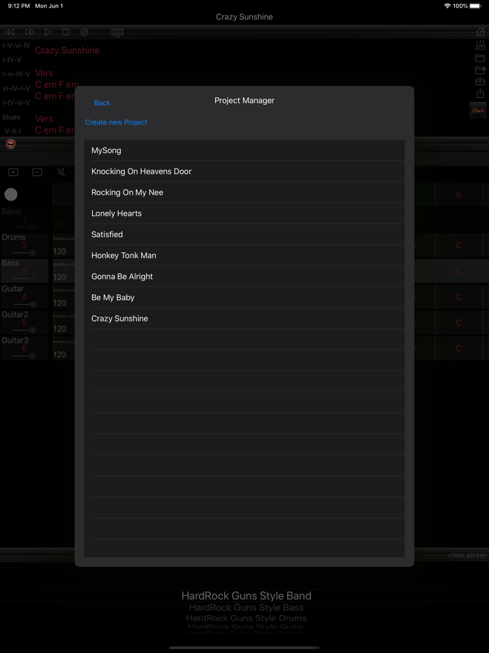 Rock Backing Tracks Creator