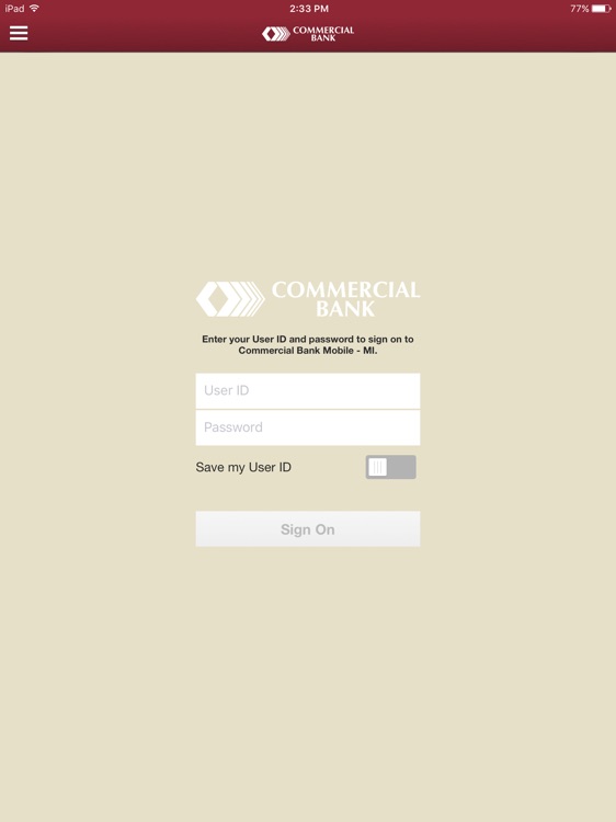 Commercial Bank for iPad - MI