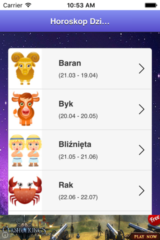 Horoskop Dzienny - náhled