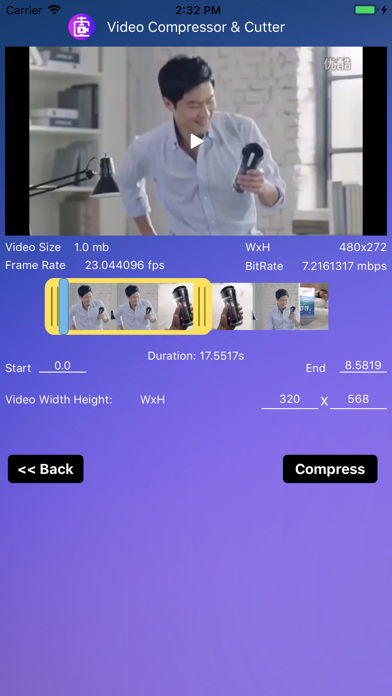 Video Compressor with Cutter screenshot 2