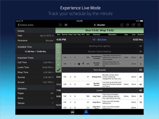 Shot Lister - Film set schedule tool for Directors screenshot