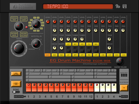 EGDR808 Drum Machine HD screenshot 2