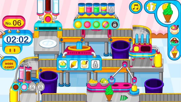 Cooking colorful ice cream