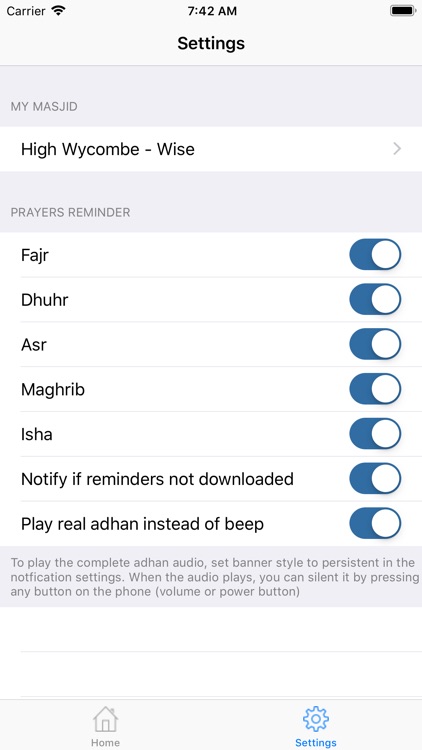 My Masjid Timetable