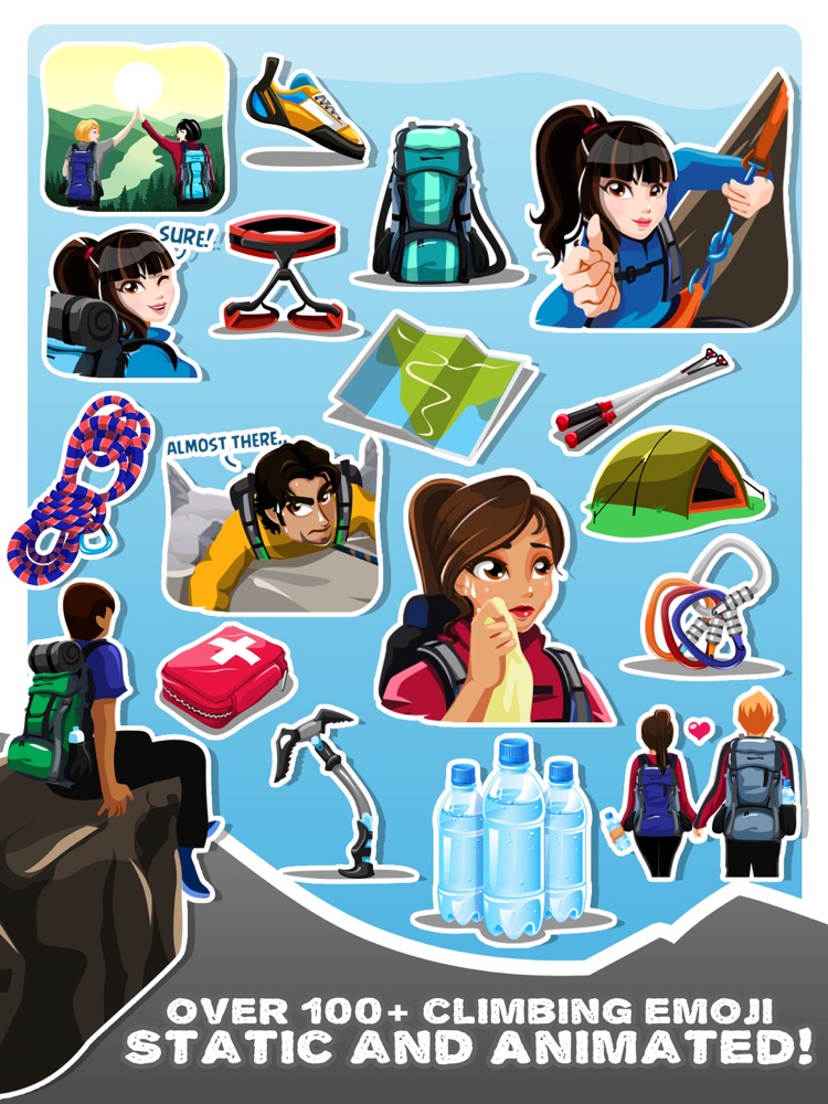 Mountain Climbing Emojis App App for iPhone Free Download Mountain