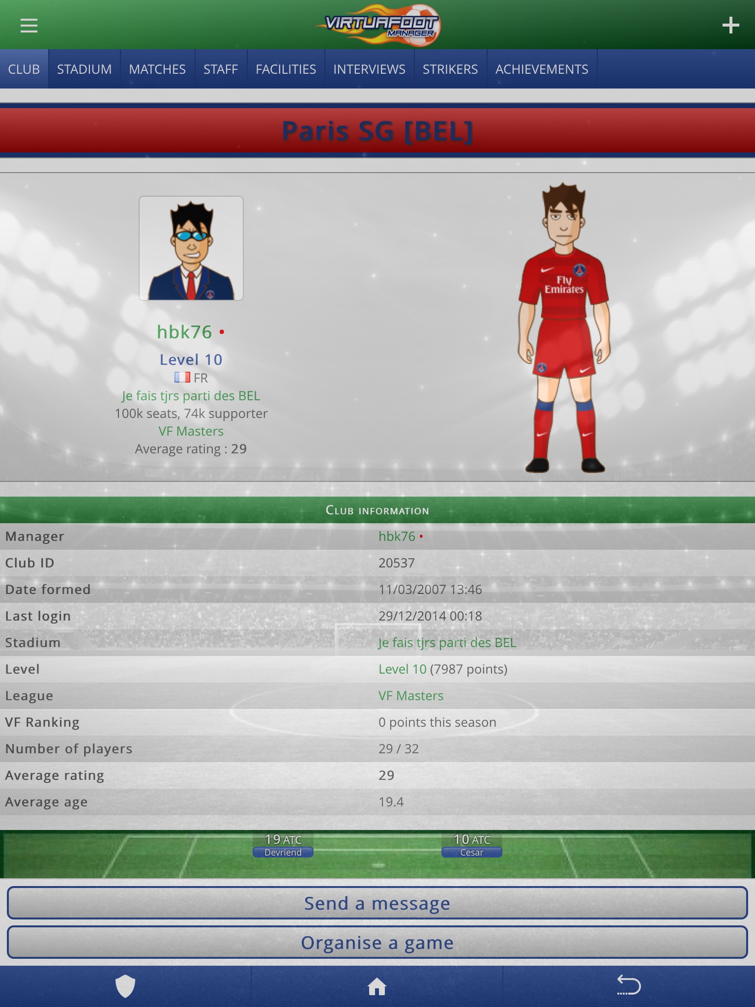Virtuafoot Football Manager screenshot 2