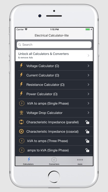 Electrical Calculator lite screenshot-0
