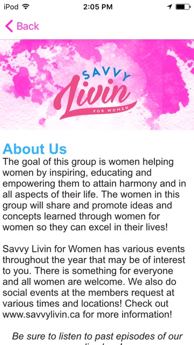 Savvy Livin Events For Women screenshot 4