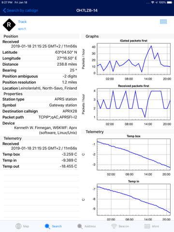 aprs.fi screenshot 4