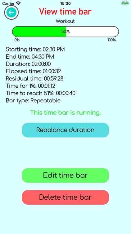 New Time bar