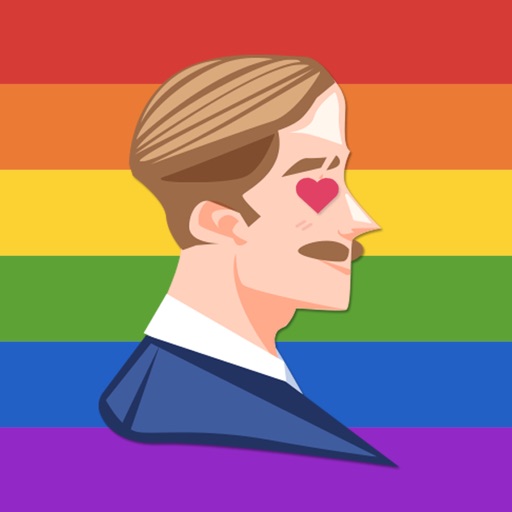 Gay Guy in Love Stickers iOS App