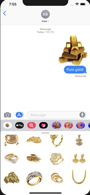 Gold-Emojis Stickers(圖3)-速報App