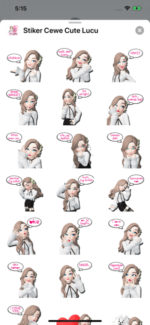 Stiker Cewe Cute Lucu(圖4)-速報App