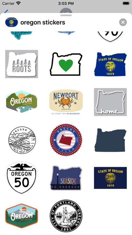 Oregon emojis - USA stickers