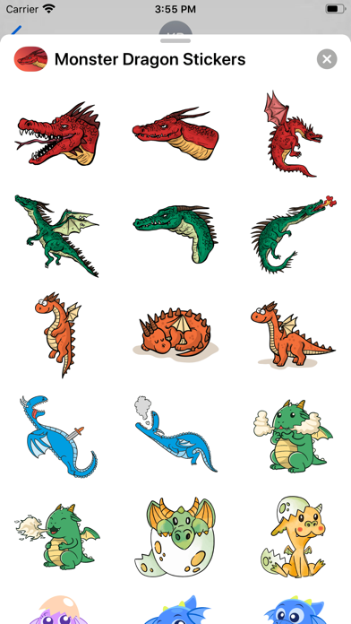 Monster Dragon Stickers screenshot 2