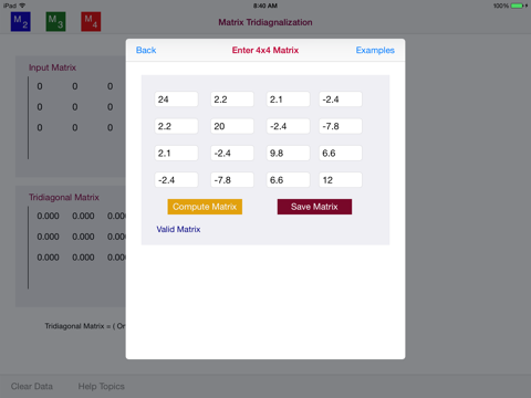 Matrix Tridiagonal screenshot 3