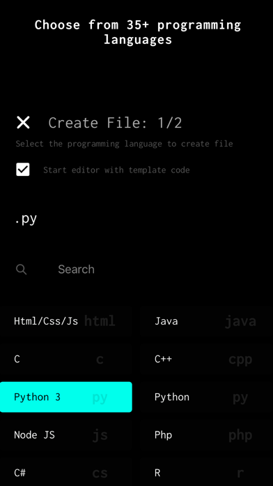 Dcoder, code compiler IDE screenshot 2