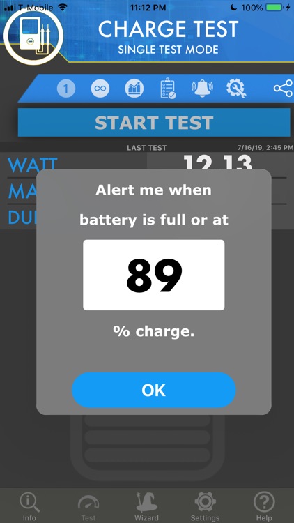 Amperes - battery charge info