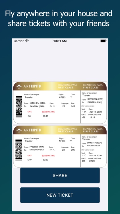 Virtual boarding pass