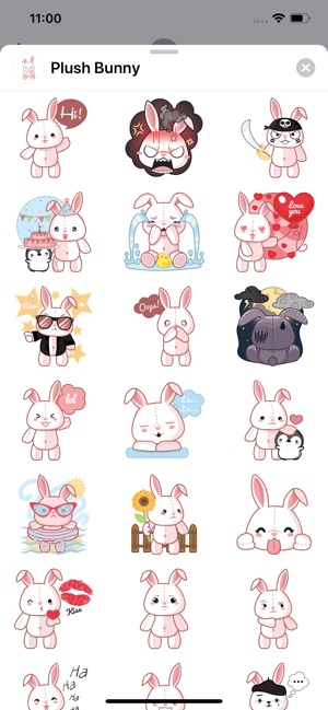 Plush Bunny Sticker Pack(圖1)-速報App