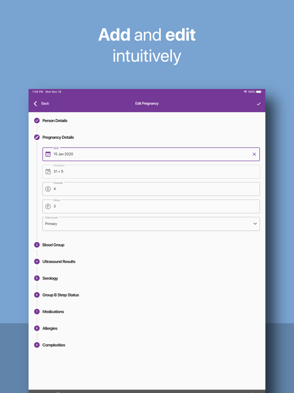 Screenshot #4 pour Midwifery Antenatal Data