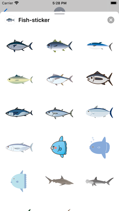 お魚さんのステッカーのスクリーンショット1 お魚さんのステッカーのスクリーンショット1