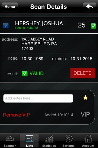 Bar & Club Stats ID Scanner screenshot 3