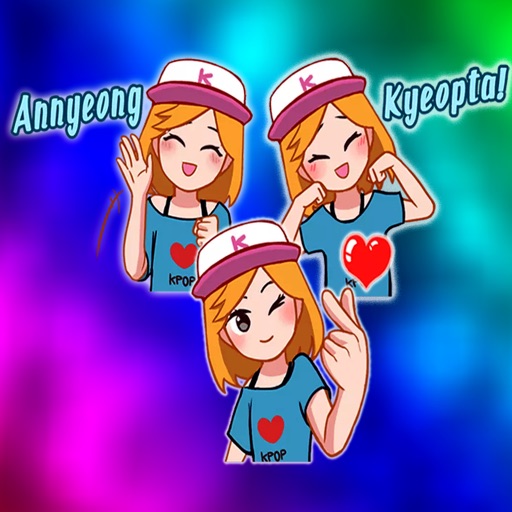 Pop Style Cute Girl Stickers