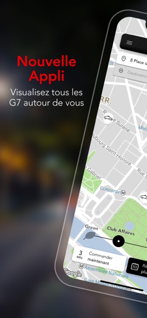 G7 Abonné - Commande de taxi