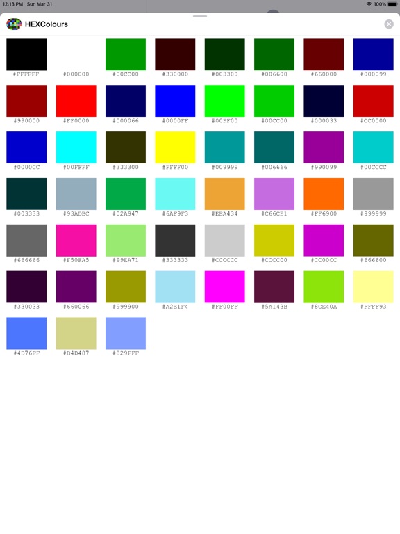 HEX Colours: Share Color Codes | Apps | 148Apps