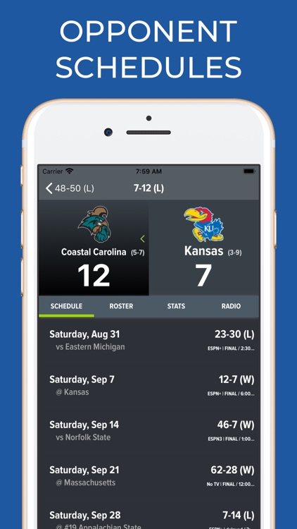 Kansas Football Schedules screenshot-7
