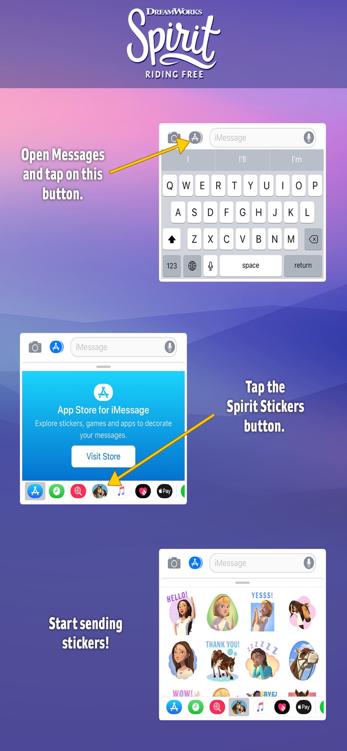 Spirit Riding Free Stickers