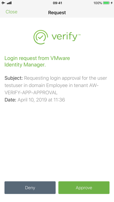 Verify - Workspace ONE screenshot1