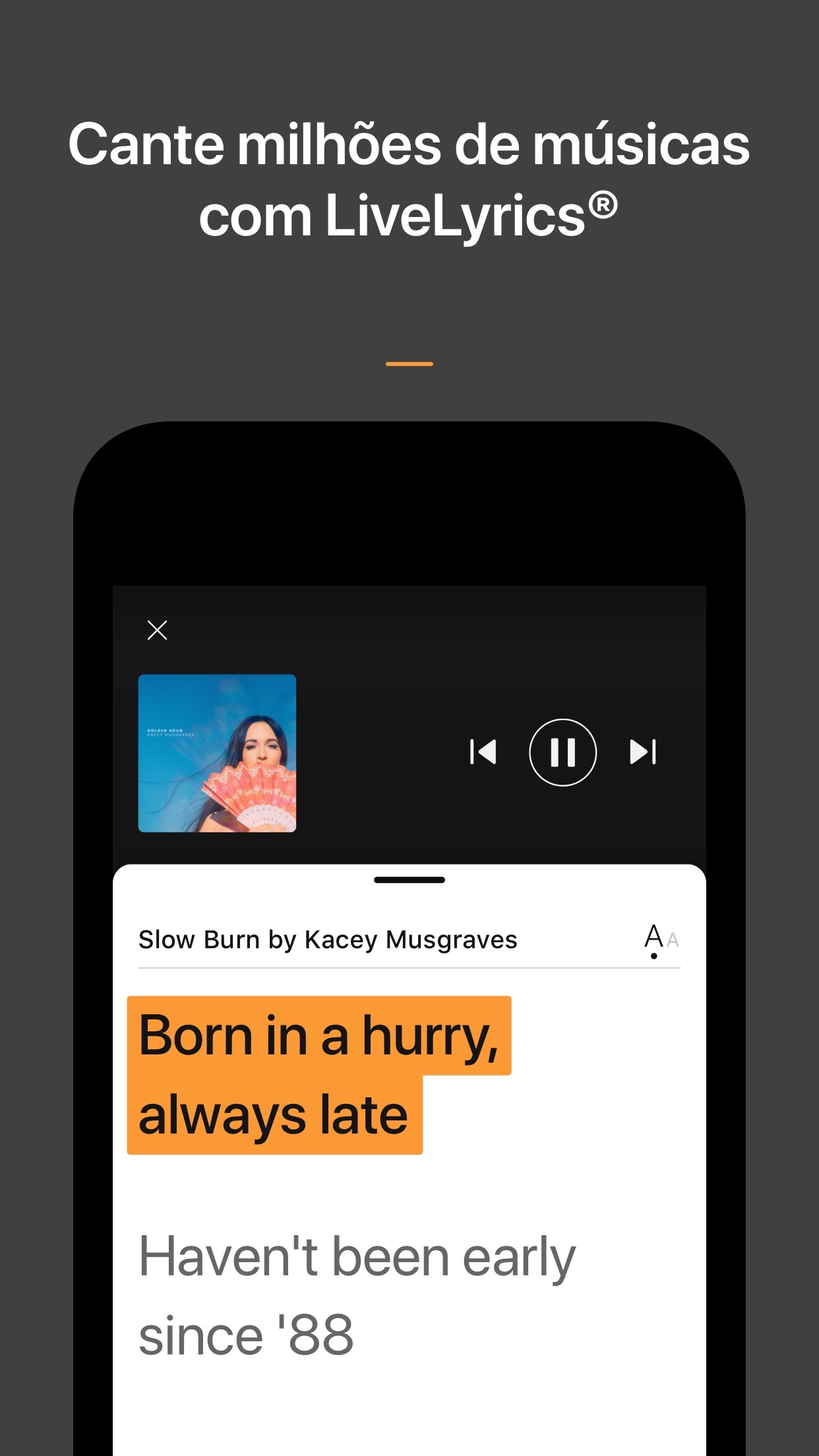 Screenshot do app SoundHound∞