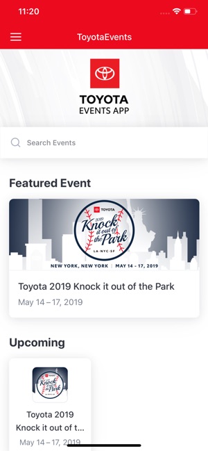 Toyota Events App