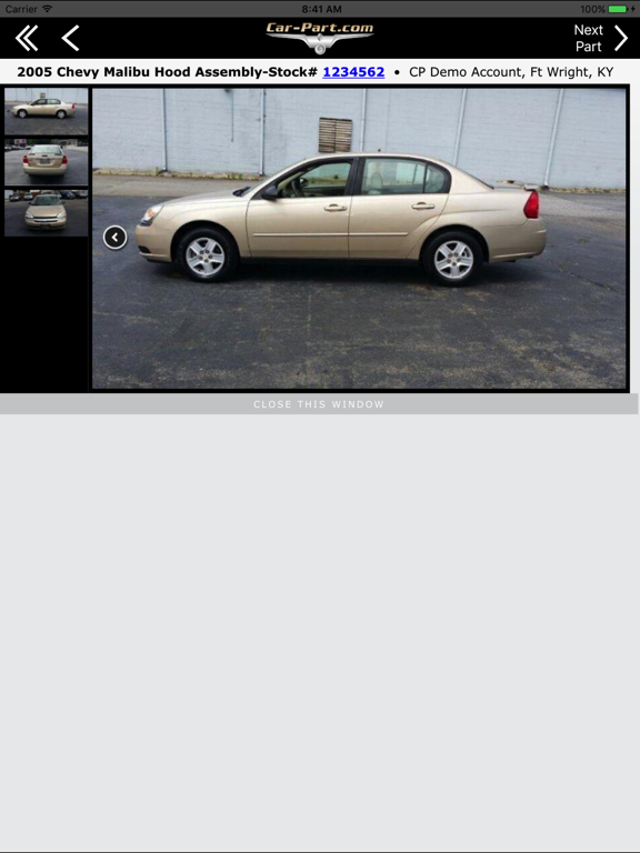 Car-Part.com Used Auto Parts Market screenshot