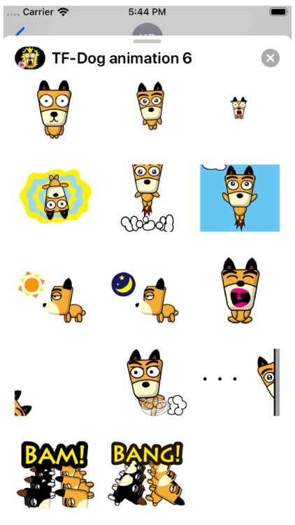 TF-Dog Animation 6 Stickers screenshot-3