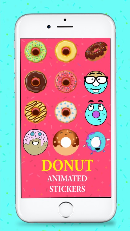 Animated Hipster Donut Sticker