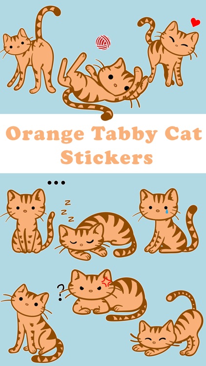 Orange Tabby Cat Stickers