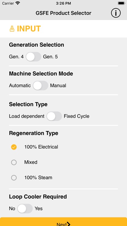 GSFE Product Selector