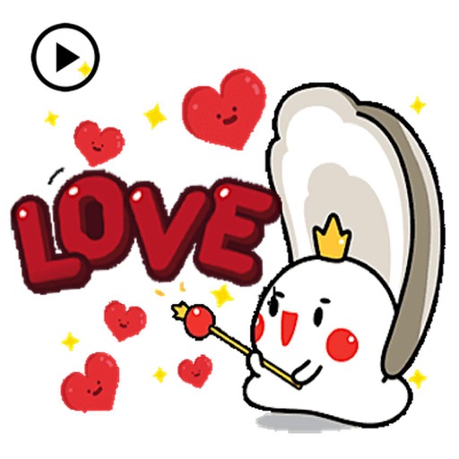 Animated Oyster Queen Sticker icon