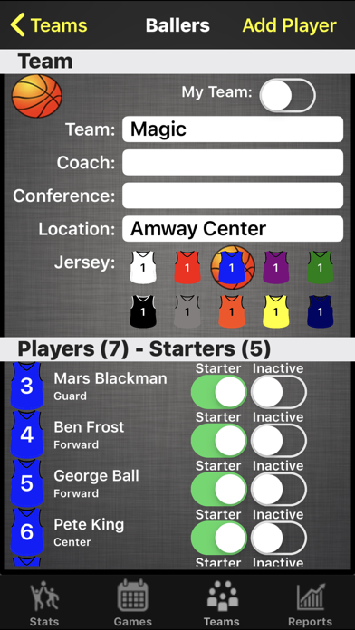 Ballers Basketball Quick Stats Screenshots