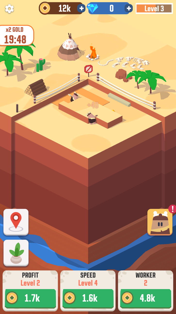Idle Digging Tycoon Hack screenshot 1 - iOS game interface