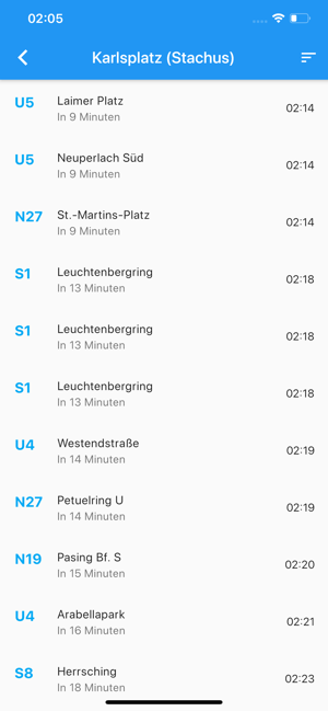 MVG Live Fahrplan (München)