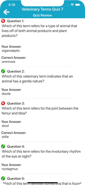 Vet Terminology Quizzes(圖7)-速報App